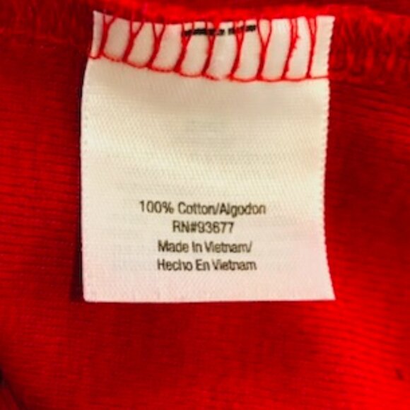 Saint John's Bay classic long sleeve red tee shirt, size M/M - Picture 5 of 5